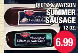 Carnicerias Jimenez DIETZ & WATSON SUMMER SAUSAGE offer