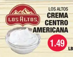 Carnicerias Jimenez LOS ALTOS CREMA CENTROAMERICANA offer