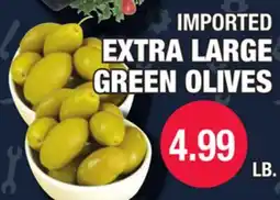 Carnicerias Jimenez EXTRA LARGE GREEN OLIVES offer