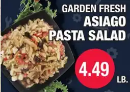 Carnicerias Jimenez GARDEN FRESH ASIAGO PASTA SALAD offer