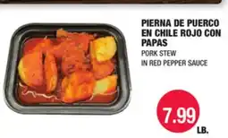 Carnicerias Jimenez PIERNA DE PUERCO EN CHILE ROJO CON PAPAS offer