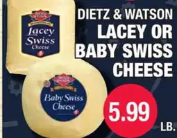 Carnicerias Jimenez DIETZ & WATSON LACEY OR BABY SWISS CHEESE offer