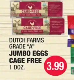 Carnicerias Jimenez DUTCH FARMS GRADE A JUMBO EGGS CAGE FREE offer