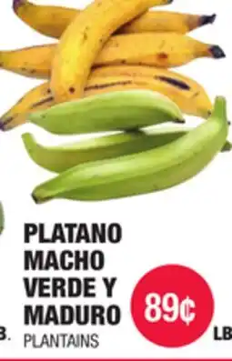 Carnicerias Jimenez PLATANO MACHO VERDE Y MADURO offer