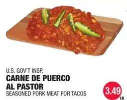 Carnicerias Jimenez U.S. GOV'T INSP. CARNE DE PUERCO AL PASTOR offer