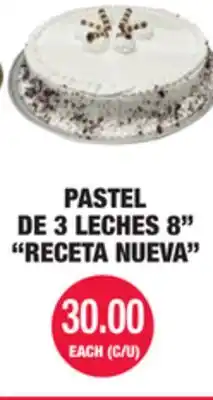 Carnicerias Jimenez PASTEL DE 3 LECHES 8 RECETA NUEVA offer