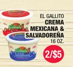Carnicerias Jimenez EL GALLITO CREMA MEXICANA & SALVADOREÑA offer