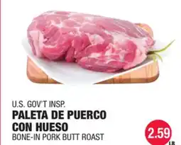 Carnicerias Jimenez U.S. GOV'T INSPI PAleta DE PUErCo CON HUESO offer