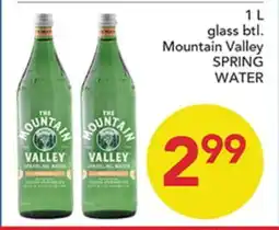 Pete's Fresh Market 1 L glass btl. Mountain Valley SPRING WATER offer