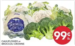 Pete's Fresh Market CAULIFLOWER or BROCCOLI CROWNS offer