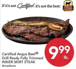 Pete's Fresh Market Certified Angus Beef Grill Ready Fully Trimmed INNER SKIRT STEAK offer