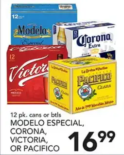 Pete's Fresh Market MODELO ESPECIAL, CORONA, VICTORIA, OR PACIFICO offer
