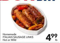Pete's Fresh Market Homemade ITALIAN SAUSAGE LINKS offer