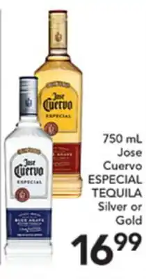 Pete's Fresh Market 750 mL Jose Cuervo ESPECIAL TEQUILA Silver or Gold offer