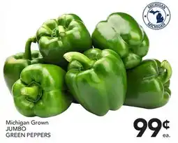 Pete's Fresh Market Michigan Grown JUMBO GREEN PEPPERS offer