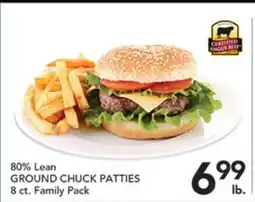 Pete's Fresh Market 80% Lean GROUND CHUCK PATTIES offer