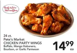 Pete's Fresh Market Pete's Market CHICKEN PARTY WINGS offer