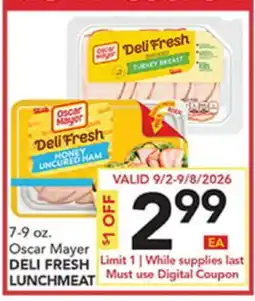 Pete's Fresh Market Oscar Mayer DELI FRESH LUNCHMEAT offer