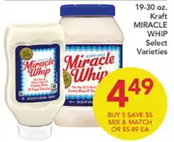 Pete's Fresh Market Kraft MIRACLE WHIP offer