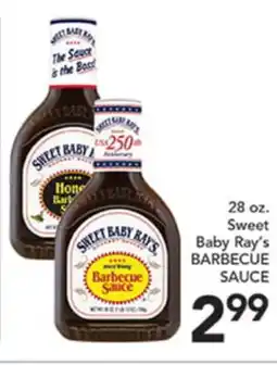 Pete's Fresh Market 28 oz. Sweet Baby Ray's BARBECUE SAUCE offer