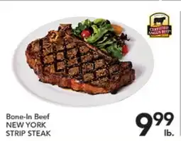 Pete's Fresh Market BONE-IN BEEF NEW YORK STRIP STEAK offer