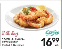 Pete's Fresh Market 16-20 ct. Tail-On RAW SHRIMP offer