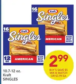 Pete's Fresh Market 10.7-12 oz. Kraft SINGLES offer