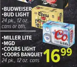Cermak Fresh Market •BUDWEISER •BUD LIGHT •MILLER LITE •MGD •COORS LIGHT •COORS BANQUET offer