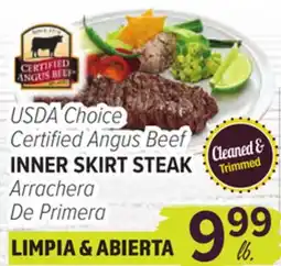 Cermak Fresh Market USDA Choice Certified Angus Beef INNER SKIRT STEAK offer