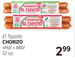 Cermak Fresh Market El Tapatio CHORIZO offer