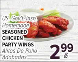 Cermak Fresh Market US. Gov't Insp. Homemade SEASONED CHICKEN PARTY WINGS offer