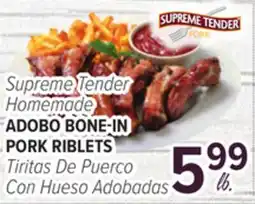 Cermak Fresh Market Supreme Tender Homemade ADOBO BONE-IN PORK RIBLETS offer