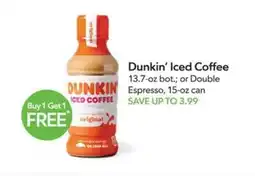 Publix Dunkin' Iced Coffee offer