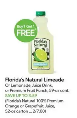 Publix Florida's Natural Limeade offer