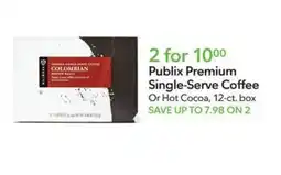 Publix Publix Premium Single-Serve Coffee Or Hot Cocoa offer
