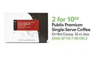 Publix Premium Single-Serve Coffee Or Hot Cocoa