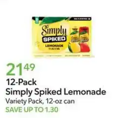 Publix Simply Spiked Lemonade offer