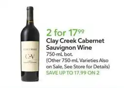 Publix Clay Creek Cabernet Sauvignon Wine offer
