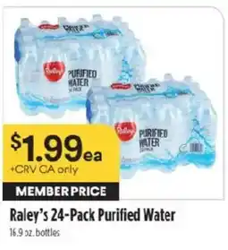 Raley's Raley's 24-Pack Purified Water offer