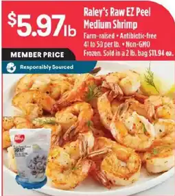 Raley's Raley's Raw EZ Peel Medium Shrimp offer