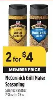 Raley's McCormick Grill Mates Seasoning offer