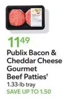 Publix Publix bacon & cheddar cheese gourmet beef patties offer