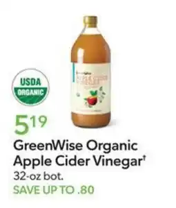 Publix GreenWise Organic Apple Cider Vinegar offer
