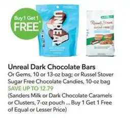 Publix Unreal Dark Chocolate Bars offer