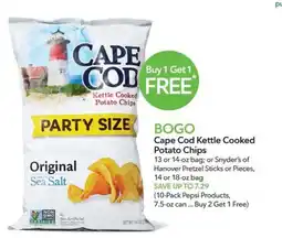 Publix Cape Cod Kettle Cooked Potato Chips offer