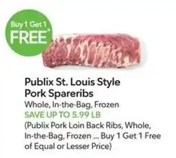Publix Publix St. Louis Style Pork Spareribs offer
