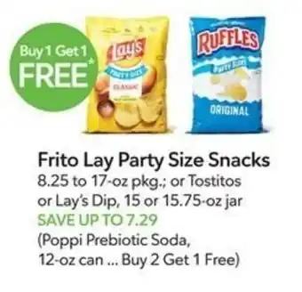 Publix Frito Lay Party Size Snacks offer