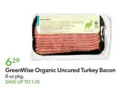 Publix GreenWise Organic Uncured Turkey Bacon offer