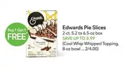 Publix Edwards pie slices offer