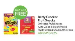 Publix Betty Crocker Fruit Snacks offer